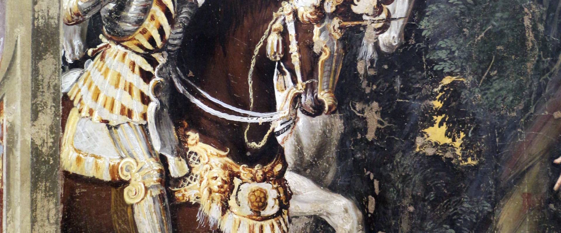 Niccolò dell'abate, affreschi dell'orlando furioso, da palazzo torfanini 04 alcina riceve ruggero 2 foto di Sailko